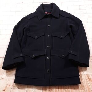 Vintage Luba Wool Coat Western Field Heavy Collared Lined Pockets Womens Small
